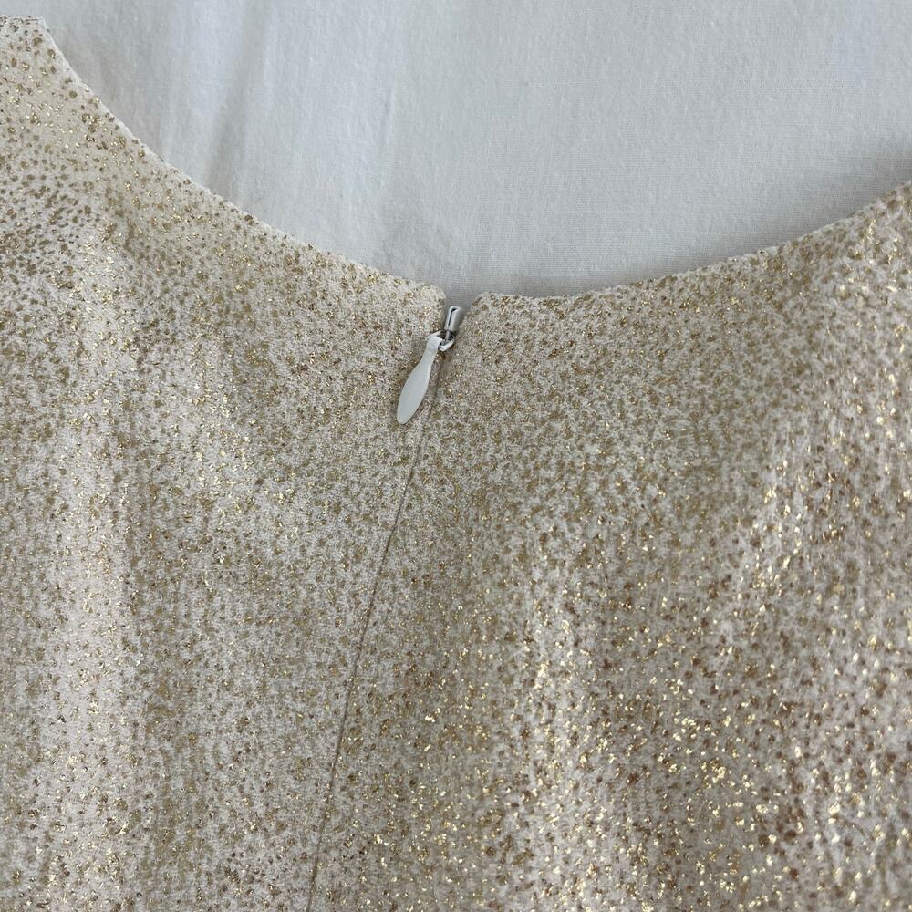 Shoshana Gold Metallic Sleeveless Mini Cocktail Dress, Size 2 - Picture 8 of 8